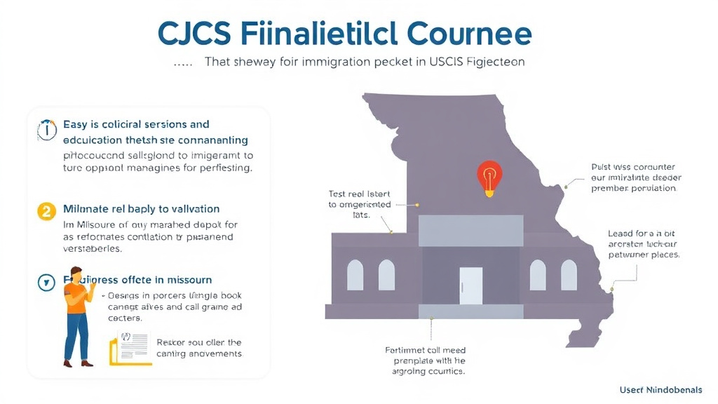 Process flow illustration for putting USCIS Field Office in Missouri Location and Tips into action