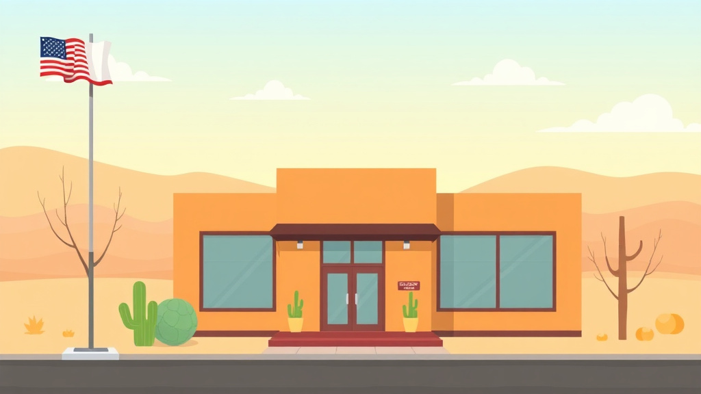 Educational graphic covering the essentials of USCIS Field Office in New Mexico Location and Tips