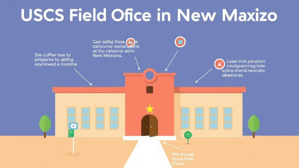 Practical checklist visual for USCIS Field Office in New Mexico Location and Tips