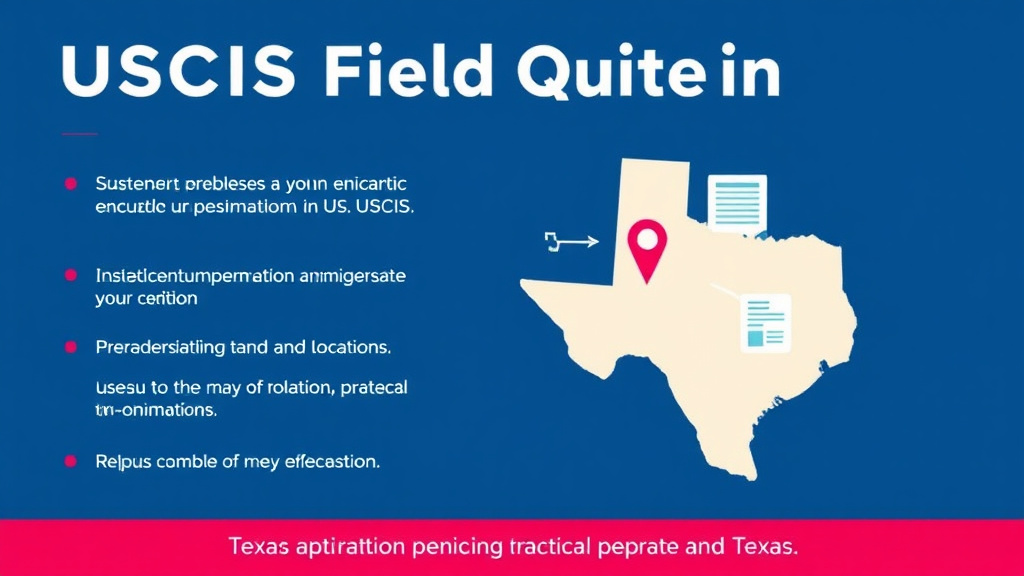 Hands-on guide visualization for USCIS Field Office in Texas Location and Tips
