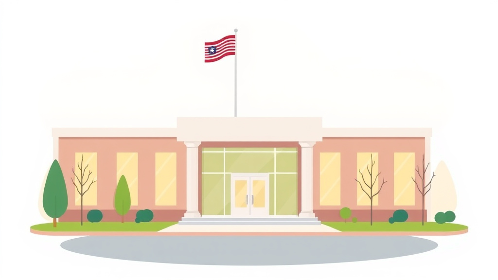 Educational graphic covering the essentials of USCIS Field Office in Wisconsin Location and Tips