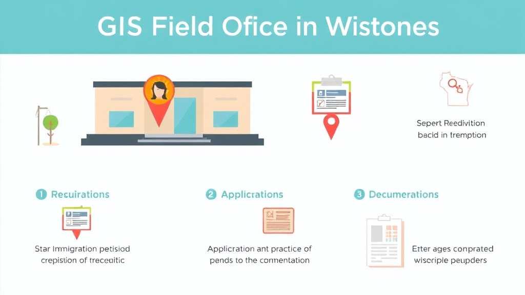 Real-world application diagram for USCIS Field Office in Wisconsin Location and Tips