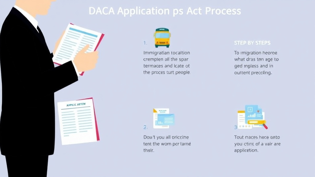 Action-oriented illustration showing how to apply DACA Visa Application Process Step by Step