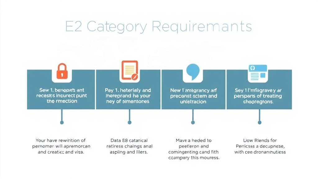 Action-oriented illustration showing how to apply e-2 Visa Category Requirements