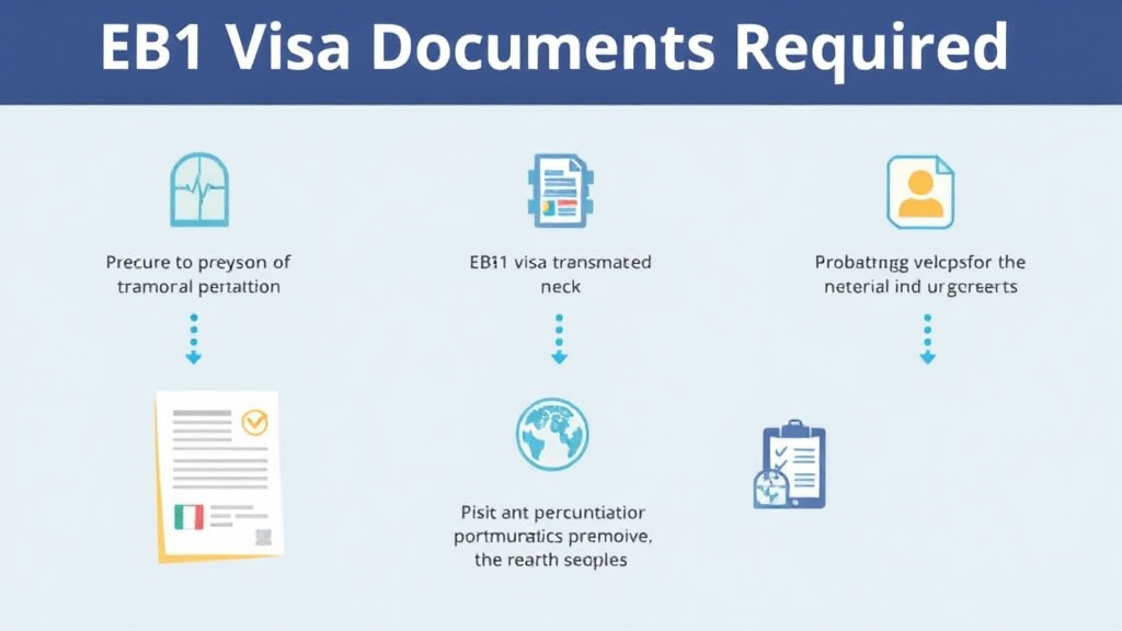 Action-oriented illustration showing how to apply EB-1 Visa Documents Required