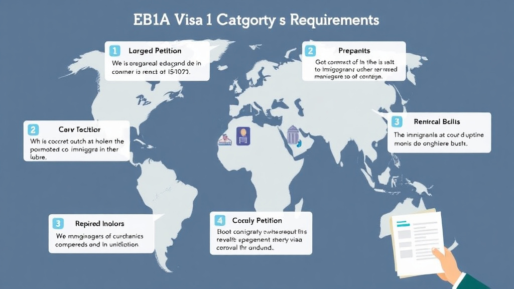 Process flow illustration for putting EB-1A Visa Category Requirements into action