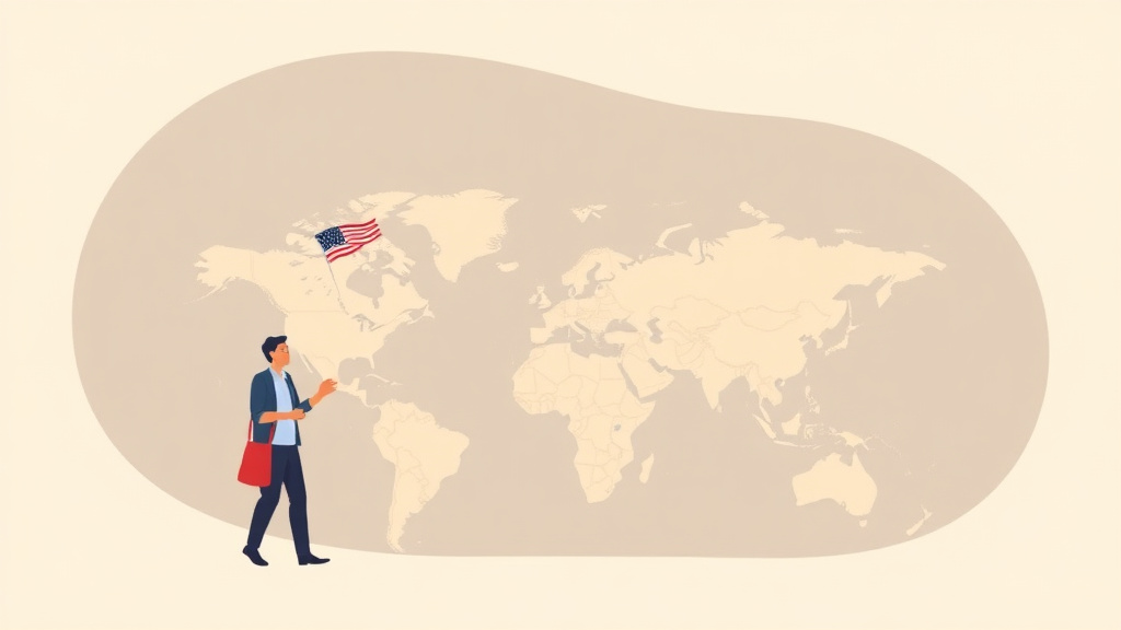 A professional illustration depicting EB-1B Visa Category Requirements