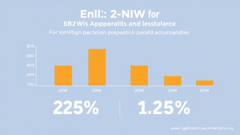 Visual overview of EB-2 NIW Visa Approval Rates and Statistics with key concepts highlighted