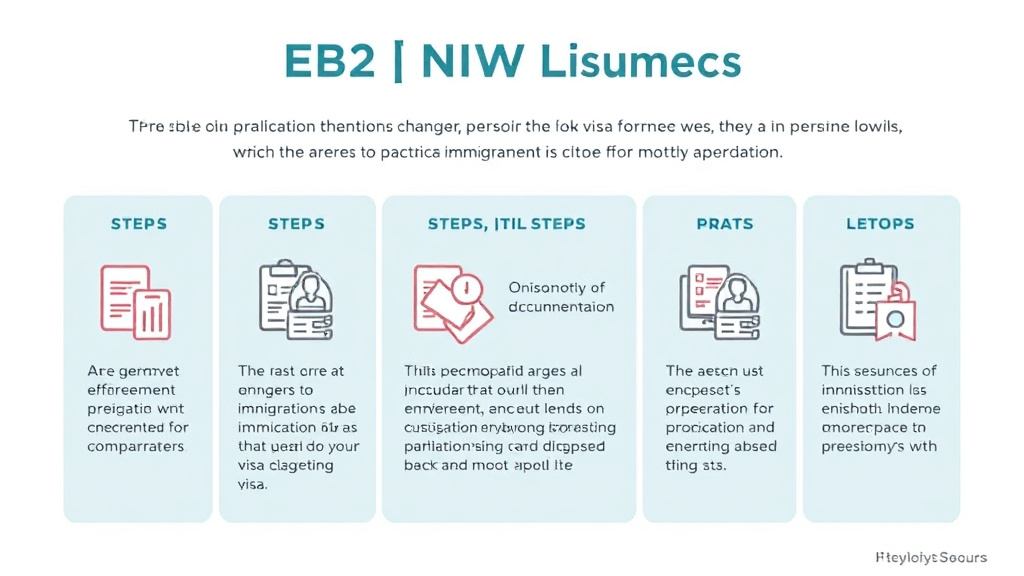Step-by-step visual guide for implementing EB-2 NIW Visa Category Requirements