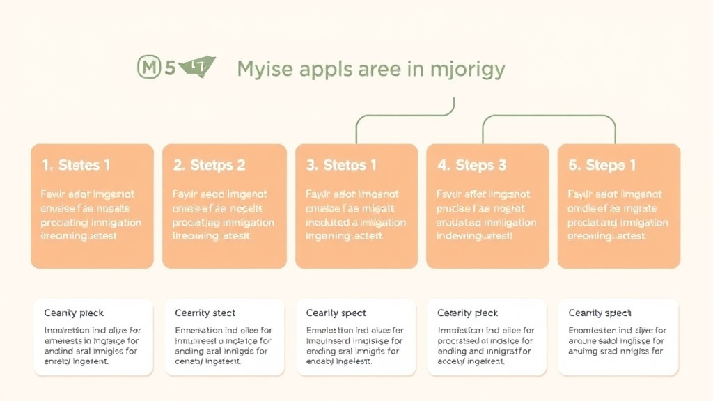 Visual overview of EB-5 Visa Application Process Step by Step with key concepts highlighted