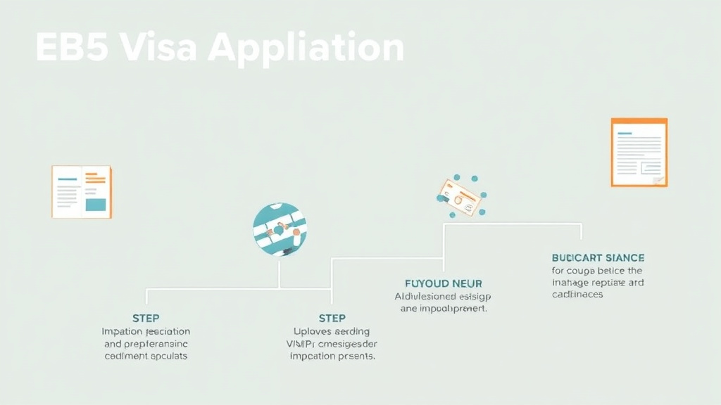 Hands-on guide visualization for EB-5 Visa Application Process Step by Step