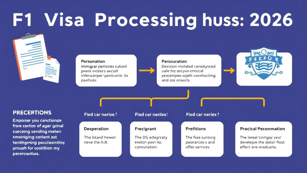 Process flow illustration for putting f1 Visa Processing Times 2026 into action