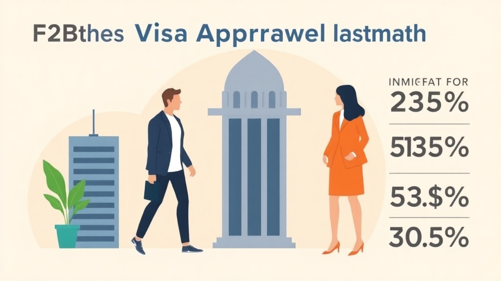 An informative visual explaining f2B Visa Approval Rates and Statistics for beginners and professionals