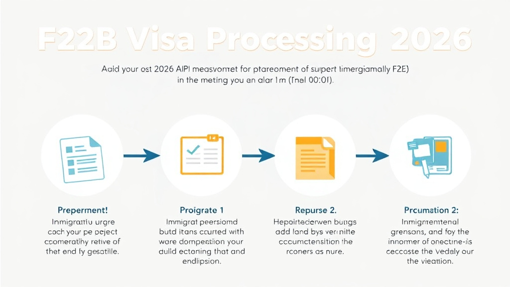 Action-oriented illustration showing how to apply f2B Visa Processing Times 2026