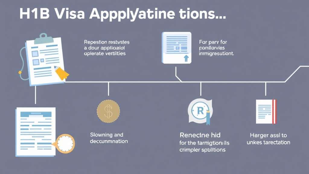 Process flow illustration for putting h-1B Visa Application Process Step by Step into action