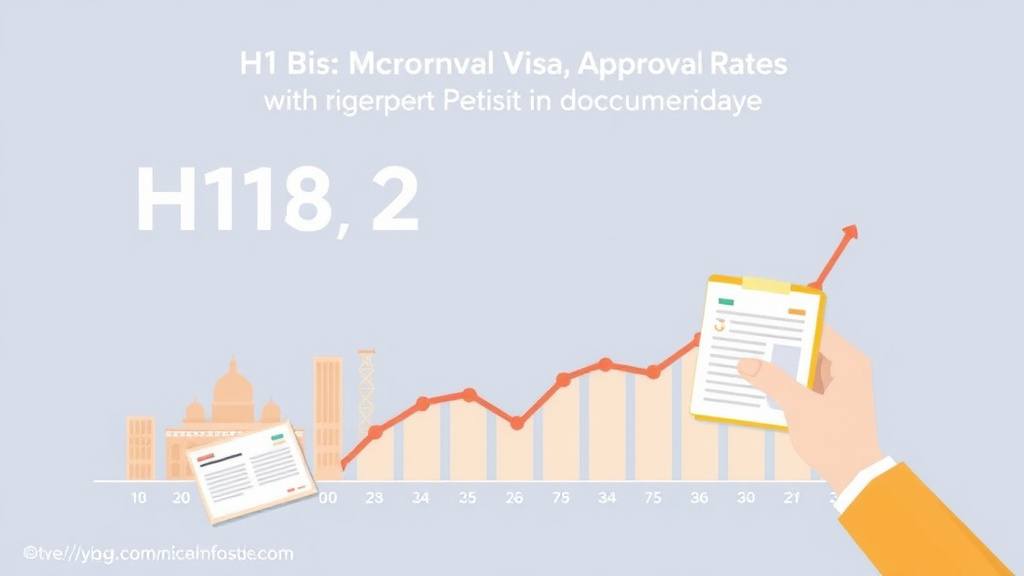 An informative visual explaining h-1B Visa Approval Rates and Statistics for beginners and professionals