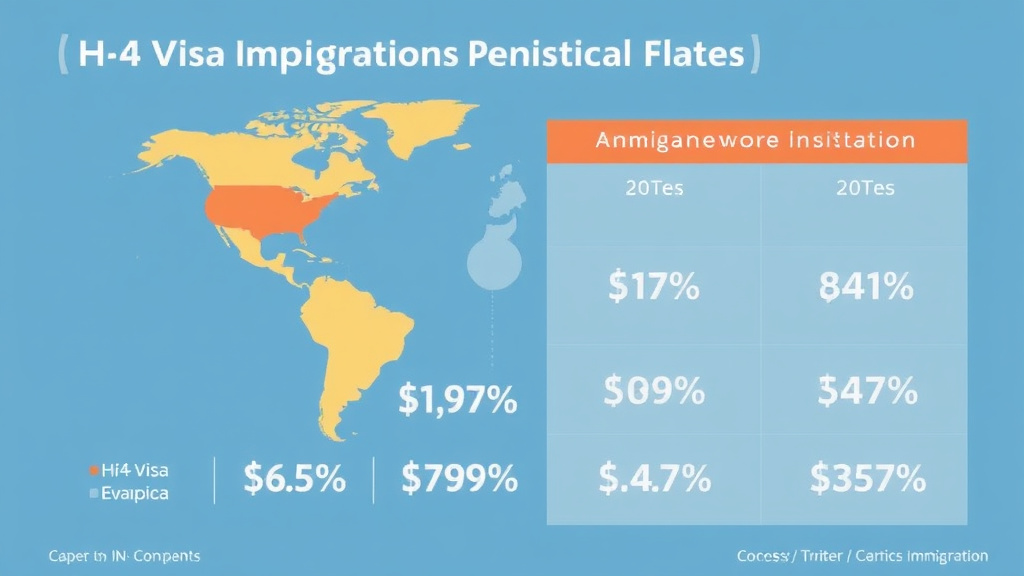 Visual overview of h-4 Visa Approval Rates and Statistics with key concepts highlighted