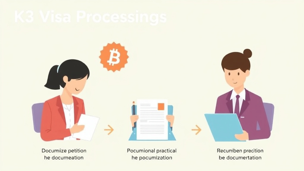 Process flow illustration for putting k-3 Visa Processing Times 2026 into action