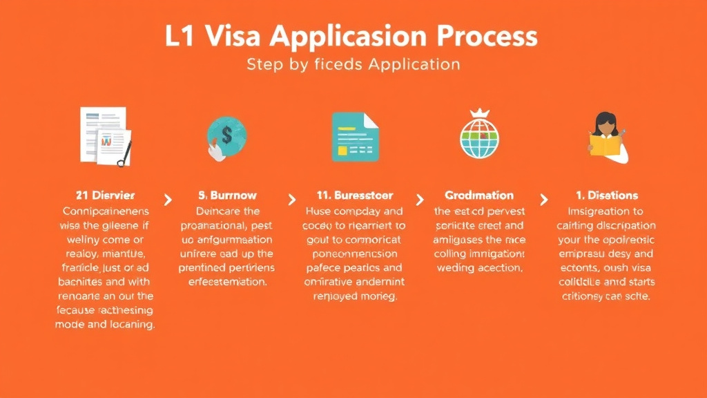 Action-oriented illustration showing how to apply l-1 Visa Application Process Step by Step