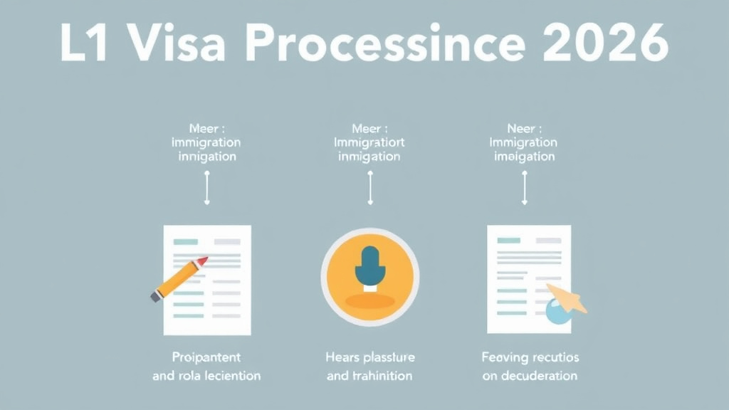 Action-oriented illustration showing how to apply l-1 Visa Processing Times 2026