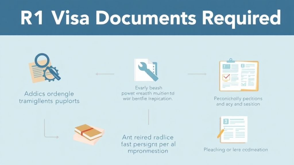 Process flow illustration for putting r-1 Visa Documents Required into action