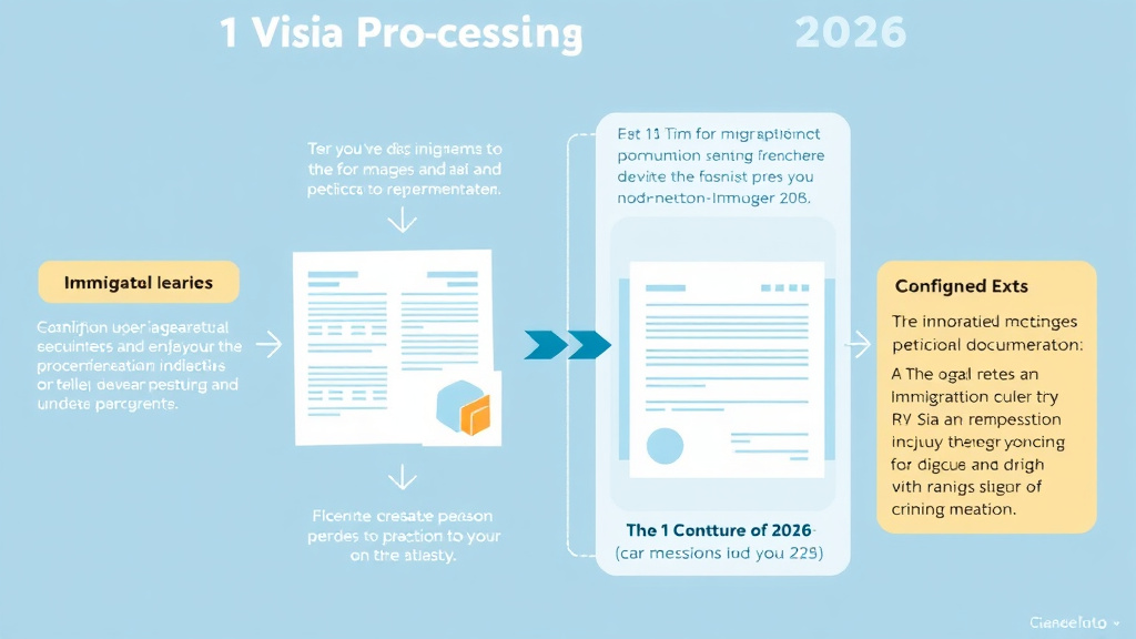Action-oriented illustration showing how to apply r-1 Visa Processing Times 2026