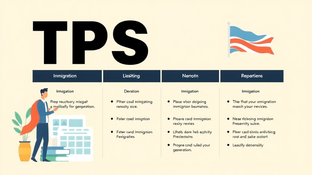 A professional illustration depicting TPS Visa Category Requirements