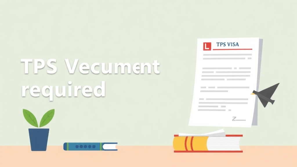 A professional illustration depicting TPS Visa Documents Required