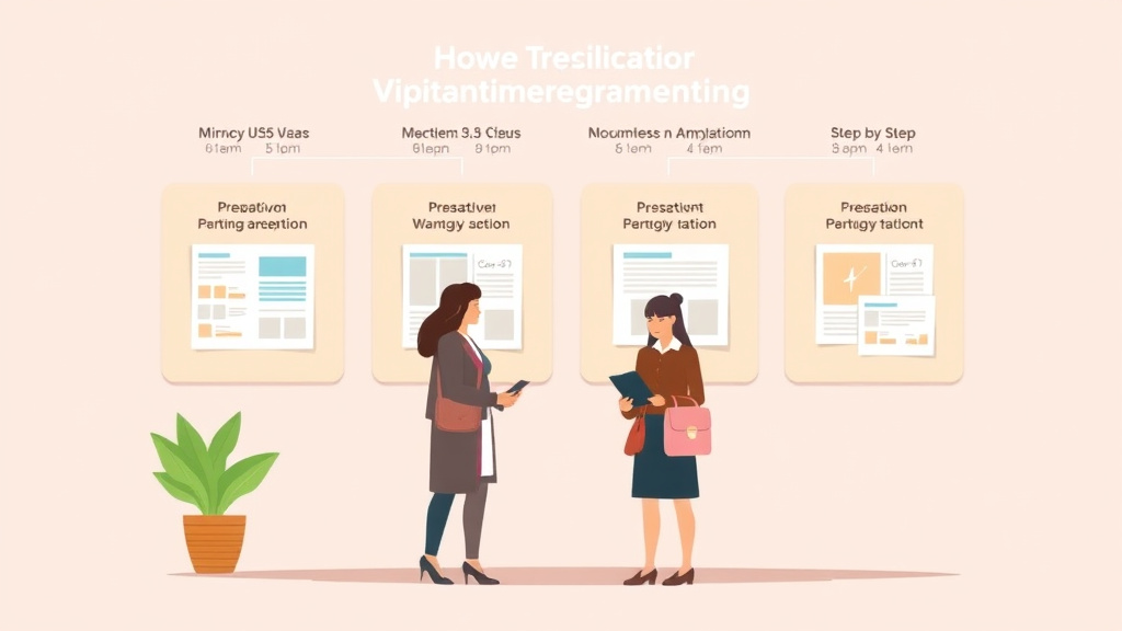 Illustration breaking down the fundamentals of VAWA Visa Application Process Step by Step