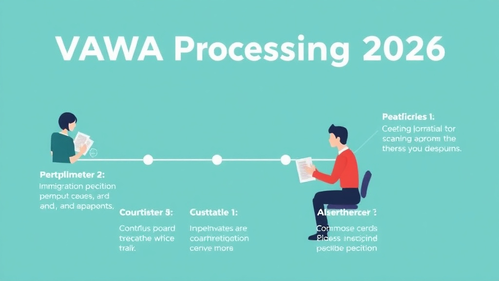 Practical checklist visual for VAWA Visa Processing Times 2026
